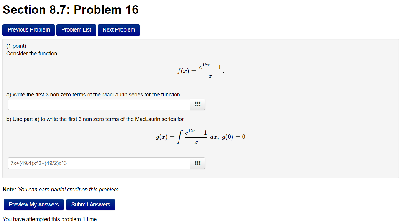 Solved Section 8 7 Problem 16 Previous Problem Problem List Chegg Solved Section 8 7 Problem 16 Previous Problem Problem List Chegg