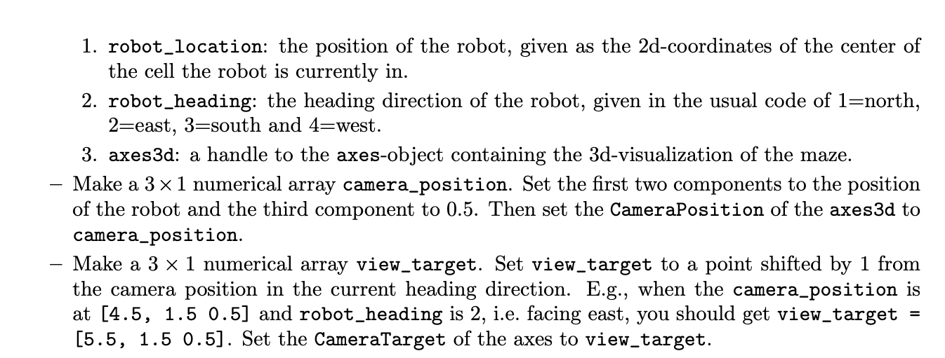 Solved 1. robot_location: the position of the robot, given | Chegg.com