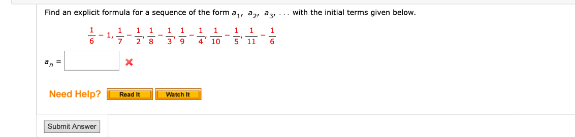 Solved Find an explicit formula for a sequence of the form | Chegg.com