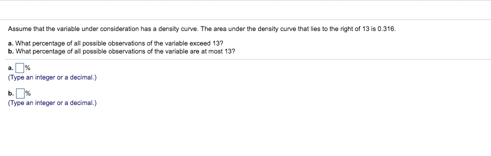 Solved Assume that the variable under consideration has a | Chegg.com