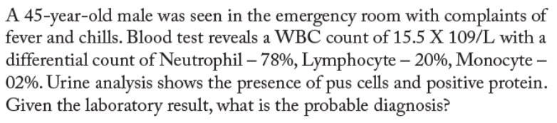 Solved а A 45-year-old male was seen in the emergency room | Chegg.com