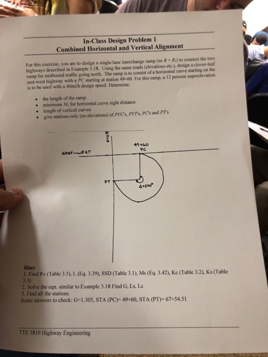 In-Class Design Problem 1 Combined Horizontal and | Chegg.com