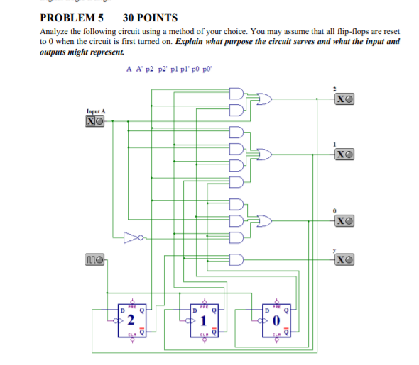 Solved PROBLEM 5 30 POINTS Analyze The Following Circuit | Chegg.com