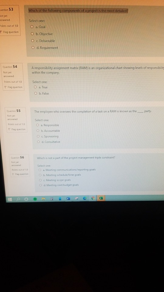 Solved uestion 53 Which of the following components of a | Chegg.com