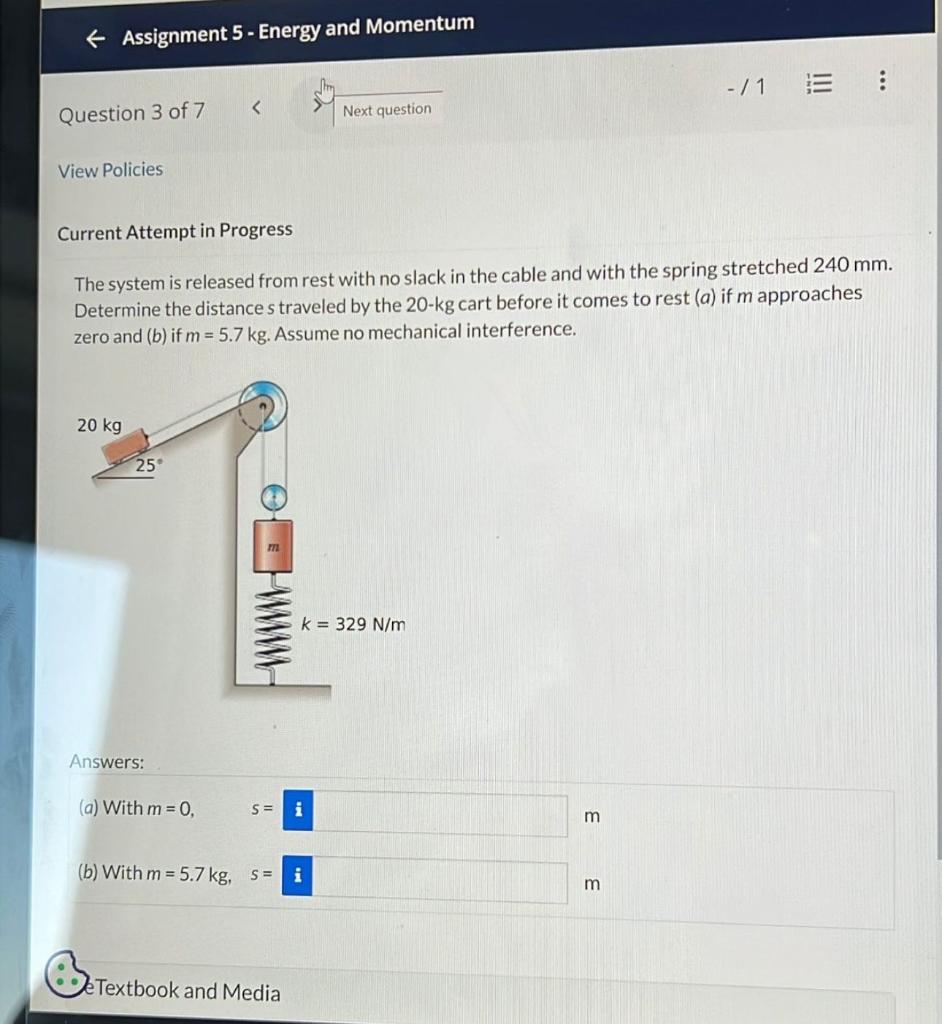Solved Current Attempt in Progress The system is released | Chegg.com