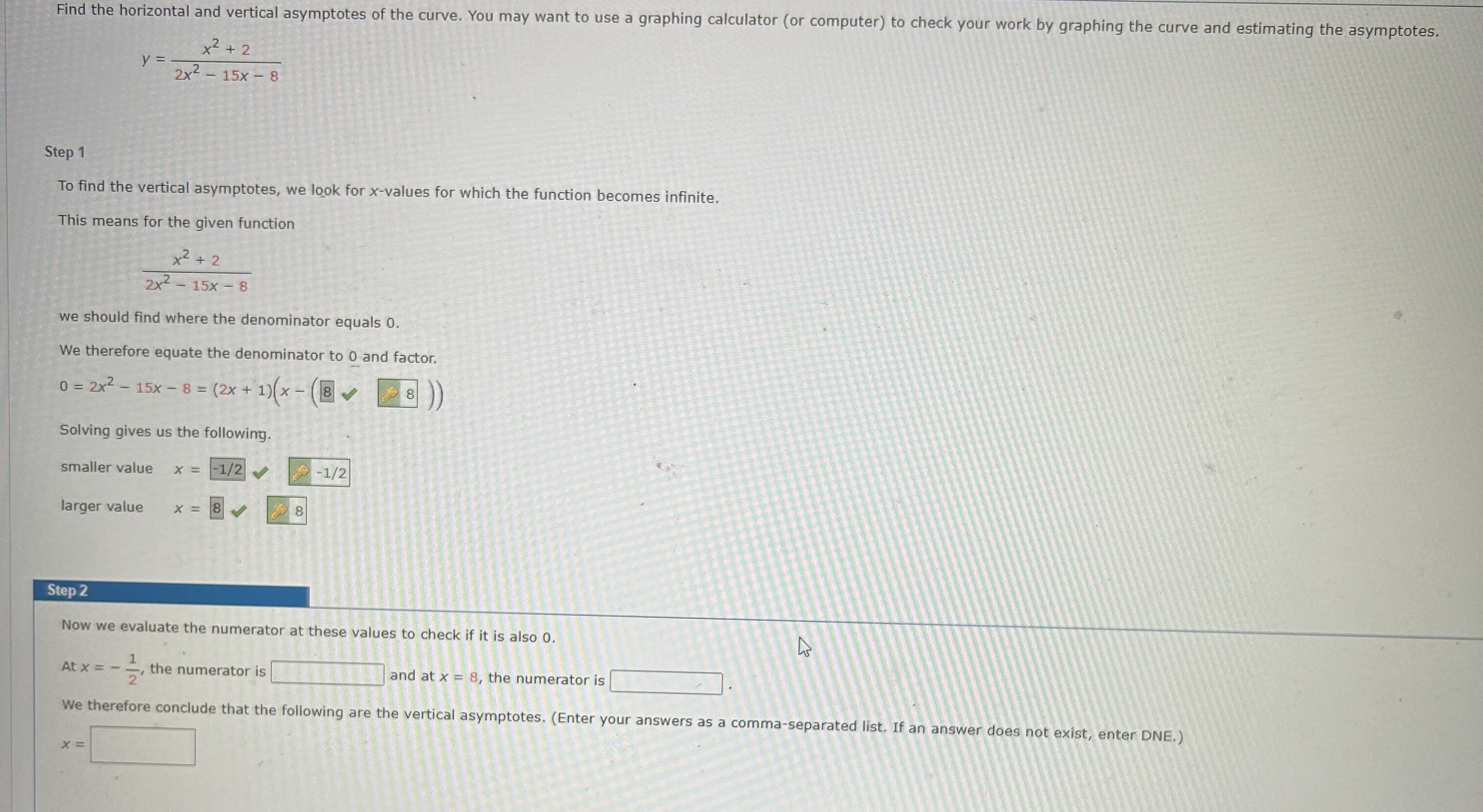 Solved Find the horizontal and vertical asymptotes of the | Chegg.com