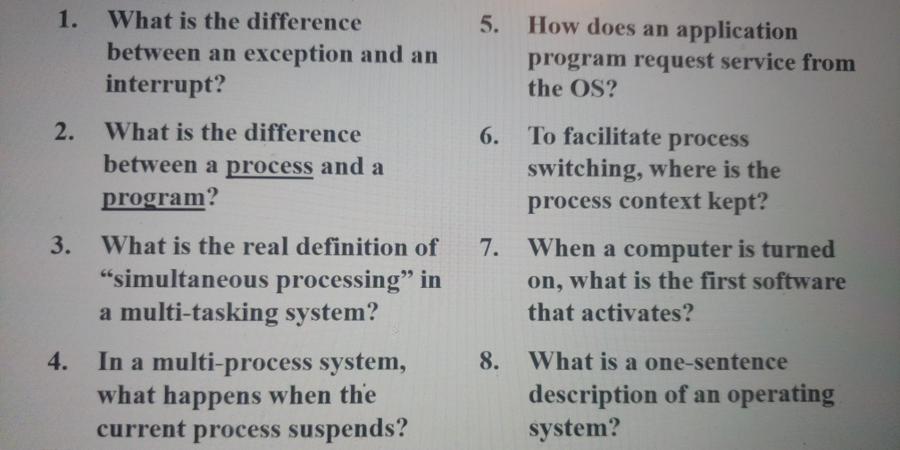 1. What is the difference between an exception and an | Chegg.com