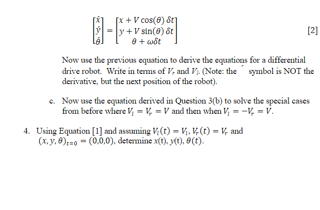 T 0 The Robot S 3 Given Wheel Velocities And Ini Chegg Com