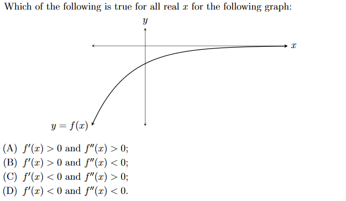 Solved Which of the following is true for all real x for the | Chegg.com
