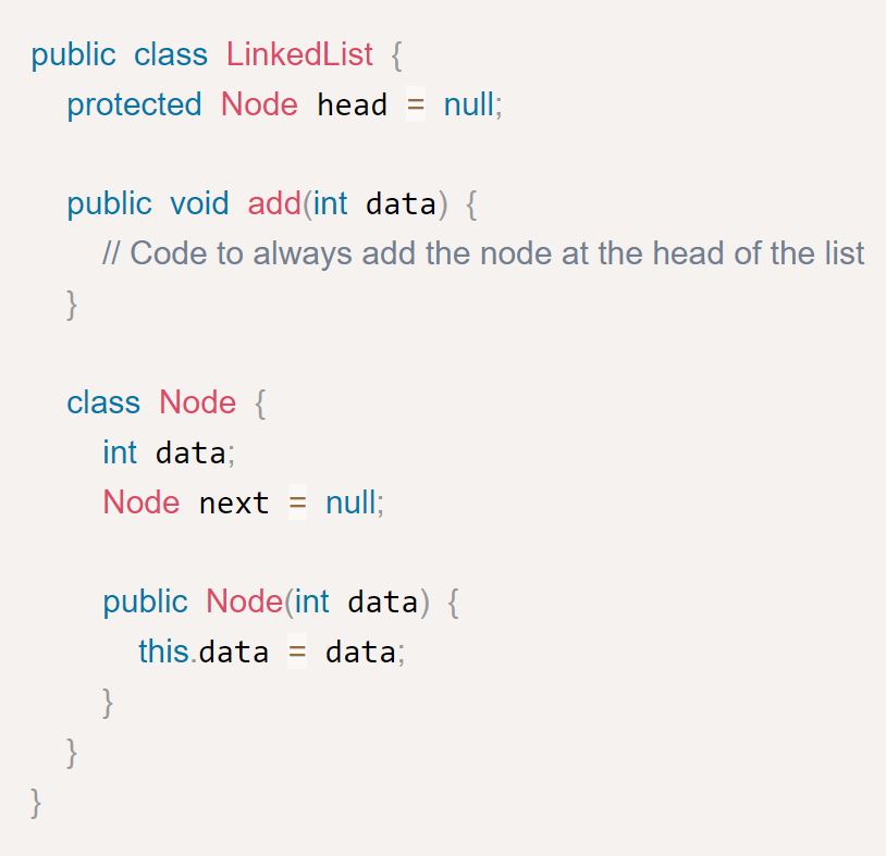 Solved Write a class SortedLinkedList that extends the class | Chegg.com