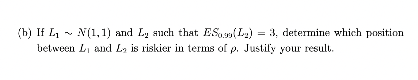 Solved Problem 2. Consider the following risk measure | Chegg.com