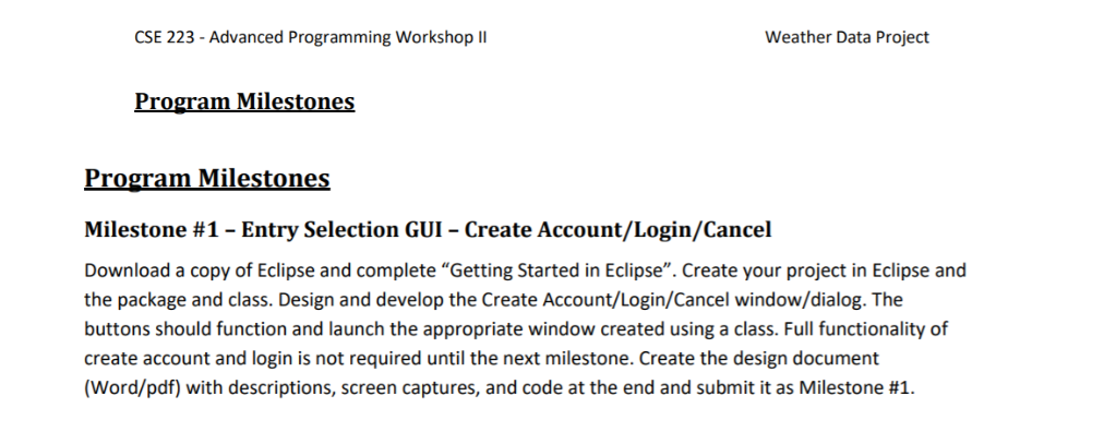 Weather Program in Java Design and create a GUI | Chegg.com