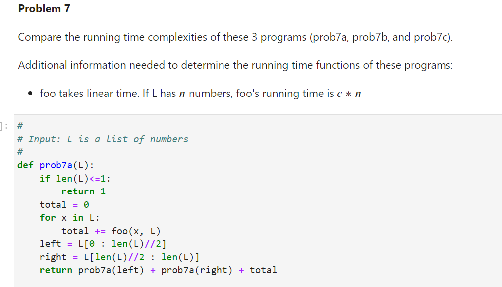 Solved Compare the running time complexities of these 3 | Chegg.com