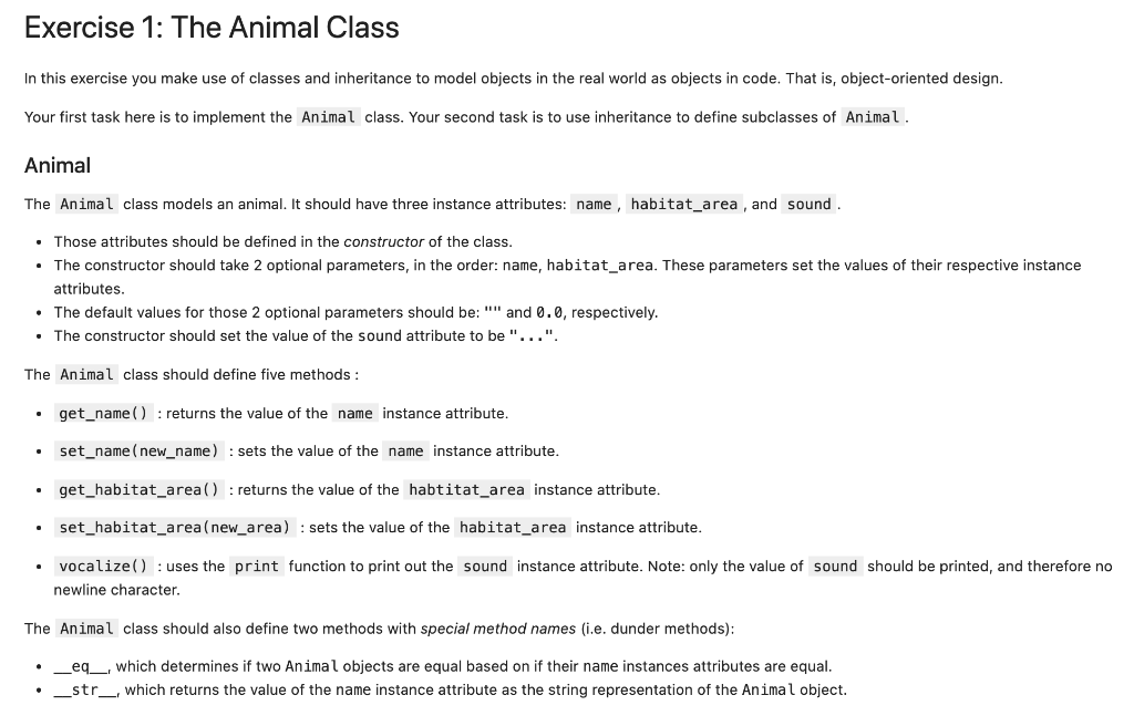 Solved Exercise 2: A Petting Zoo In this exercise you will | Chegg.com