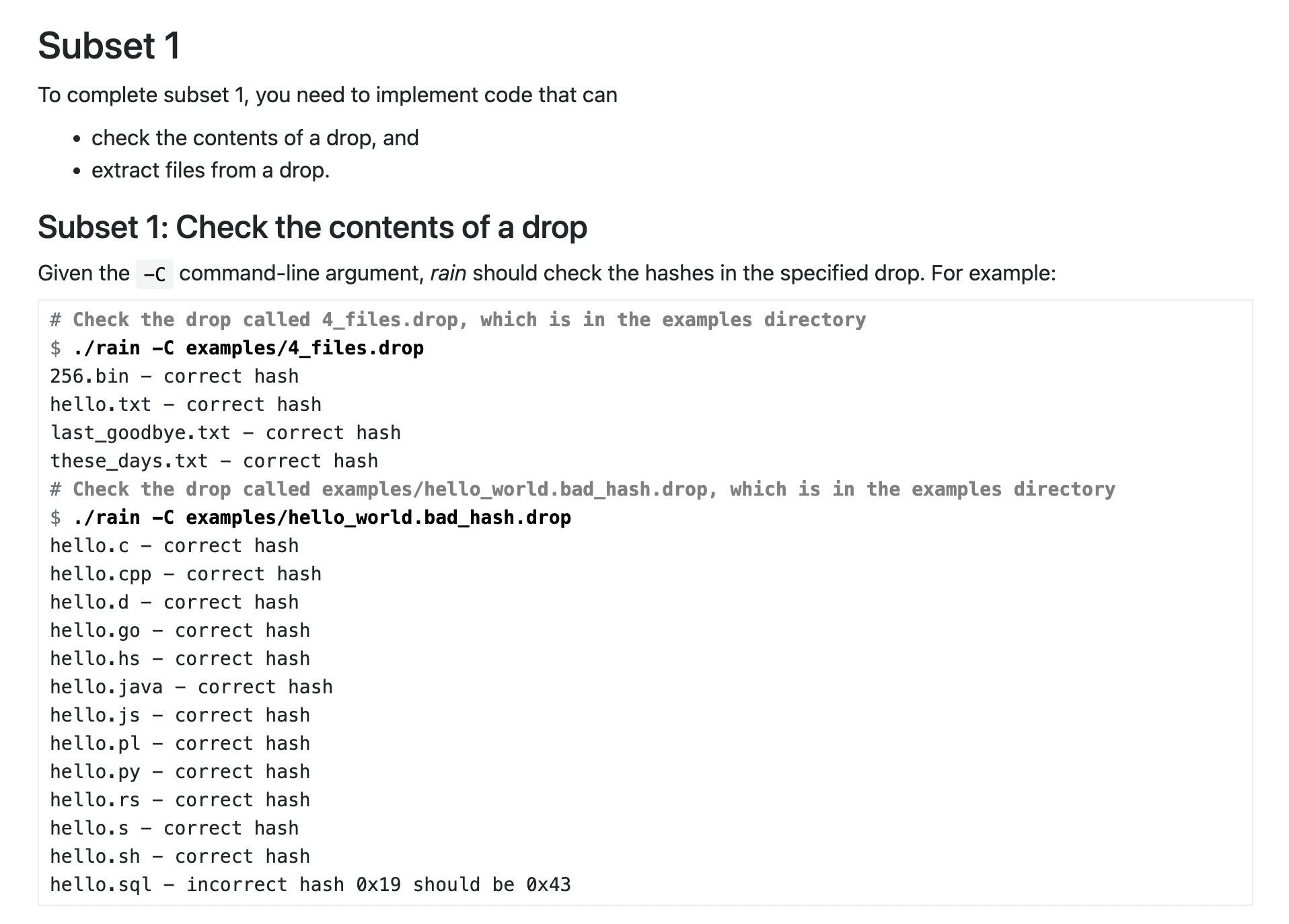 Subset 1 To complete subset 1 , you need to implement | Chegg.com