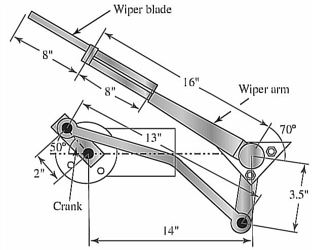 Solved Graphically position the links of the rear automotive | Chegg.com