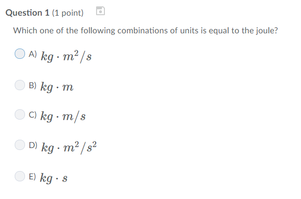 Solved Question 1 (1 point) Which one of the following | Chegg.com