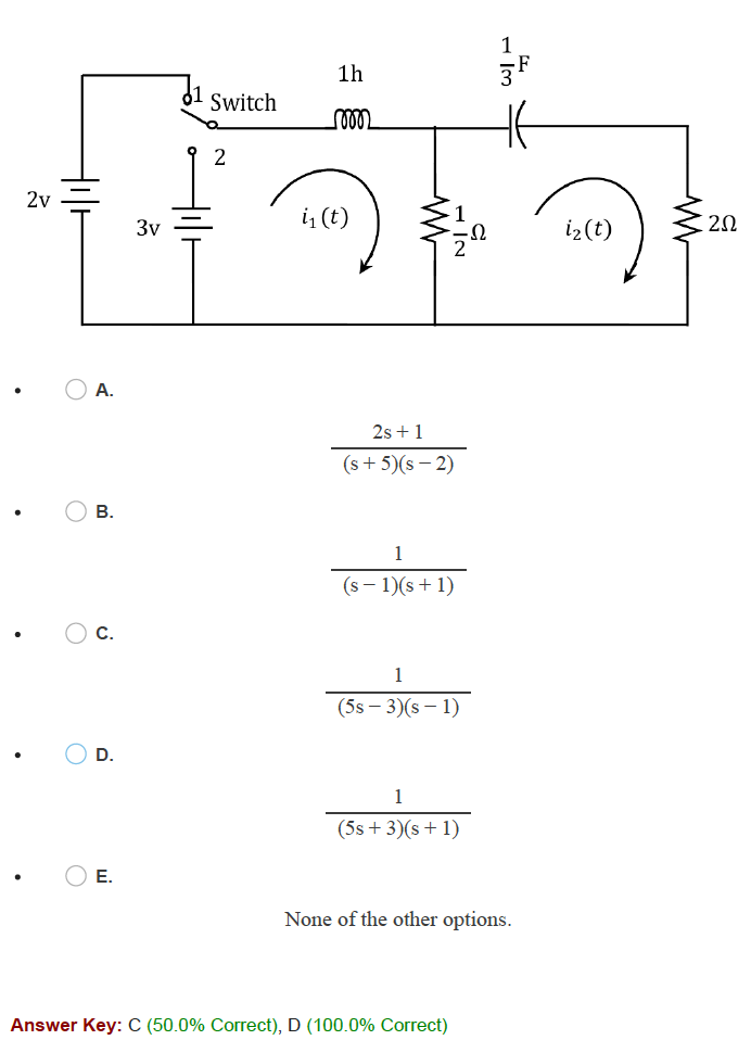 Solved Question 18 Of 23 At T = 0, The Switch Is Thrown From | Chegg.com