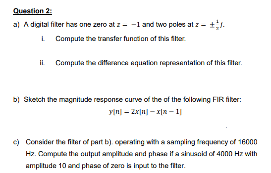 Solved pls make sure to answer question 2 fully part a, b | Chegg.com
