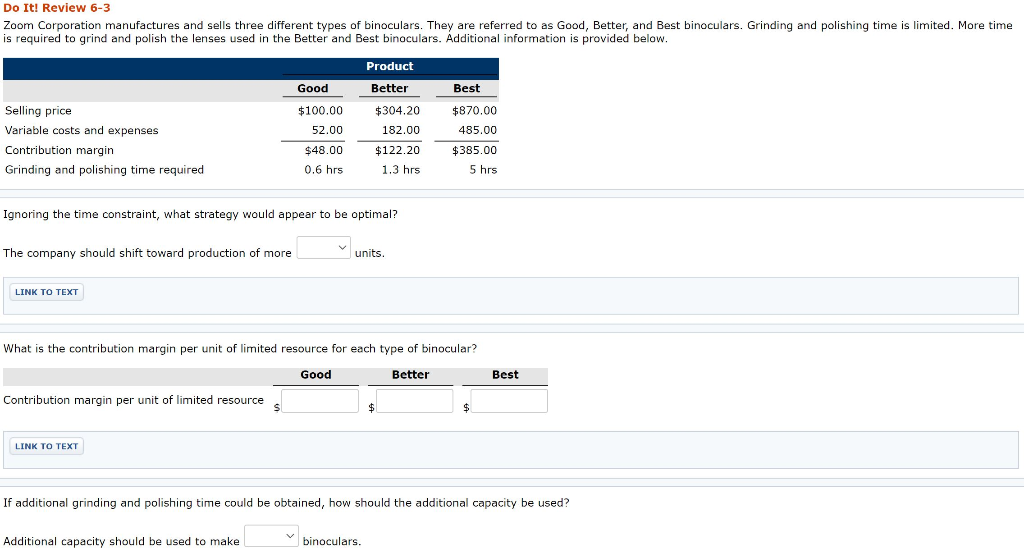 Solved Do It! Review 6-3 Zoom Corporation manufactures and | Chegg.com