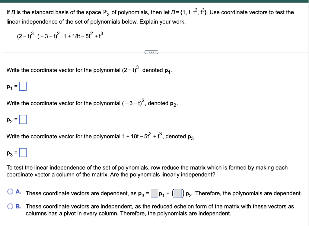 The Vector Space of Polynomials: Span, Linear Independence, and Basis 