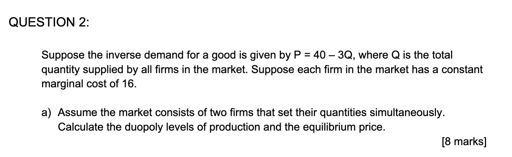 Solved Suppose the inverse demand for a good is given by \\( | Chegg.com