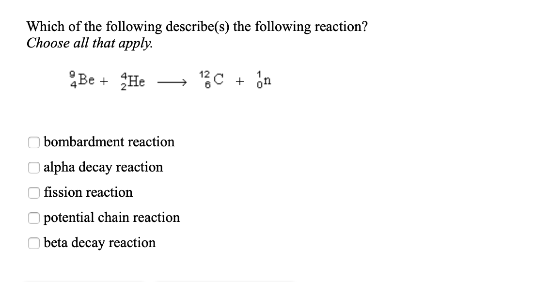 Solved Complete the following nuclear bombardment equation | Chegg.com