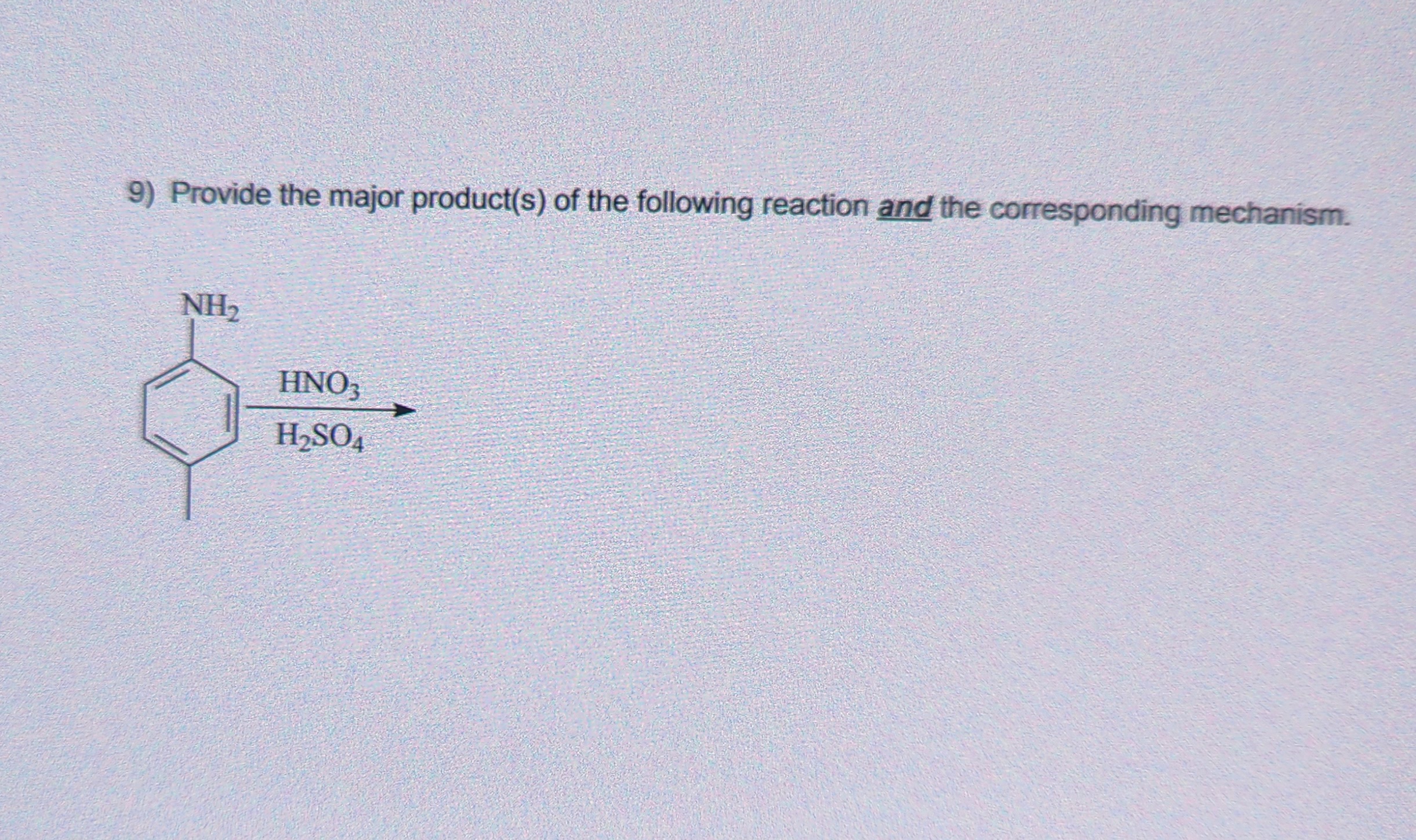 Solved 9) Provide the major product(s) of the following | Chegg.com