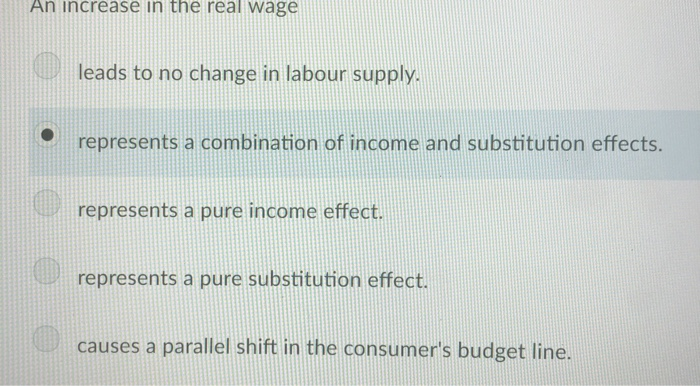 Solved An increase in the real wage leads to no change in | Chegg.com