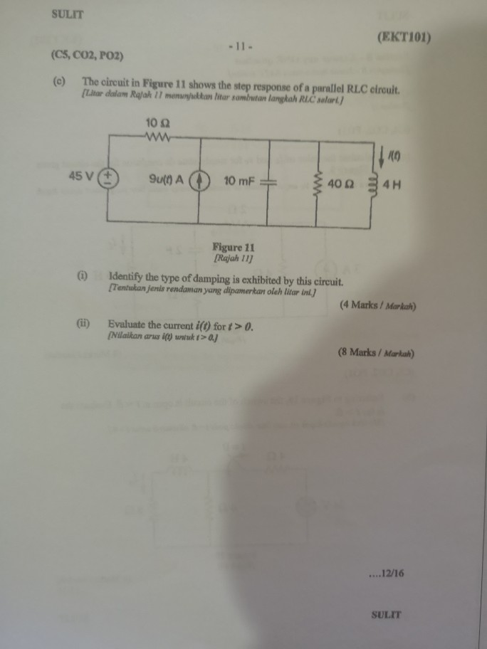 Solved - 10 - Section B - Answer Any ONE Question Bahagian 8 | Chegg.com