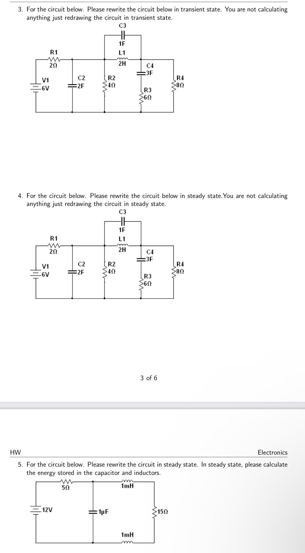 Solved 3. For The Circuit Below. Please Rewrite The Circuit | Chegg.com