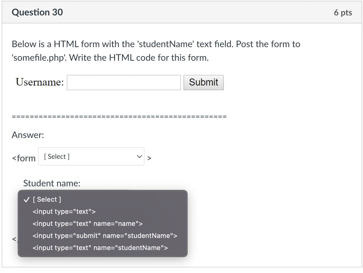 why we use name in html form