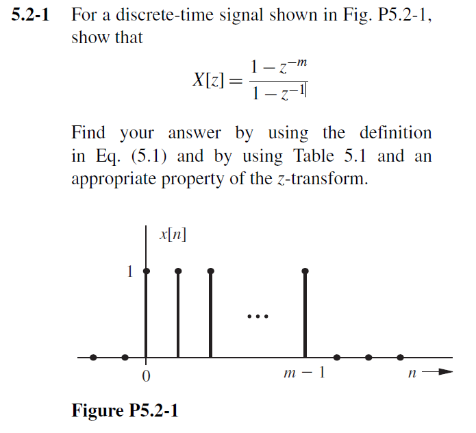 Solved For a discrete-time signal shown in Fig. P5.2-1, show | Chegg.com