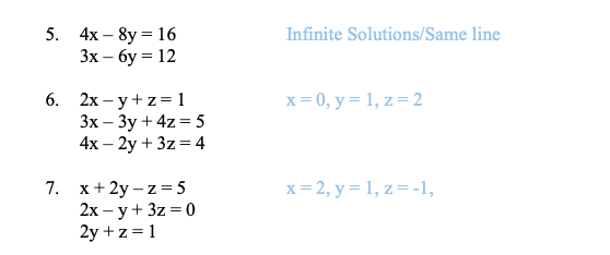 Solved 5 4x 8y 16 3x Y 12 Infinite Solutions Same Chegg Com