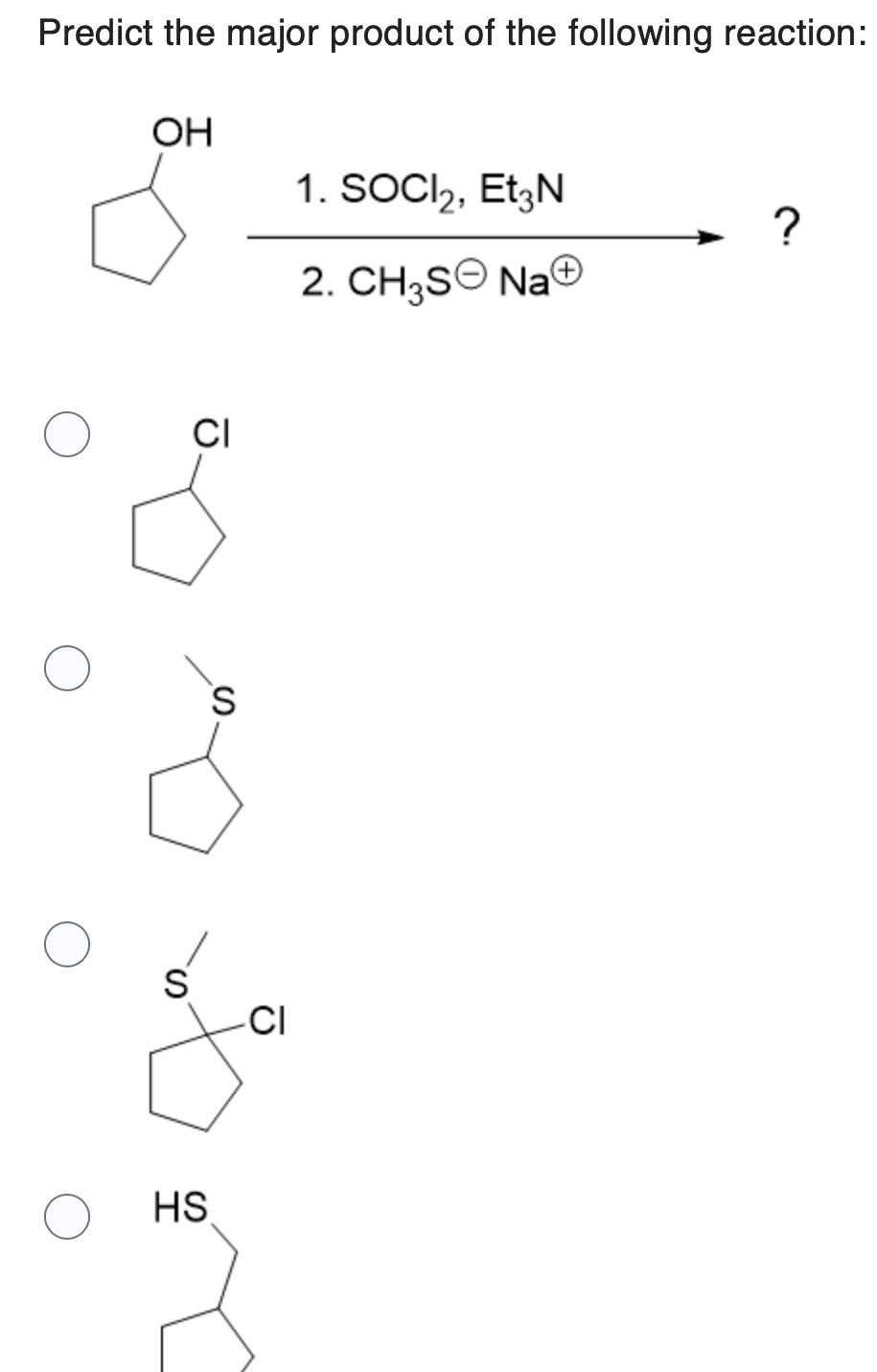 Solved Predict the major product of the following reaction: | Chegg.com