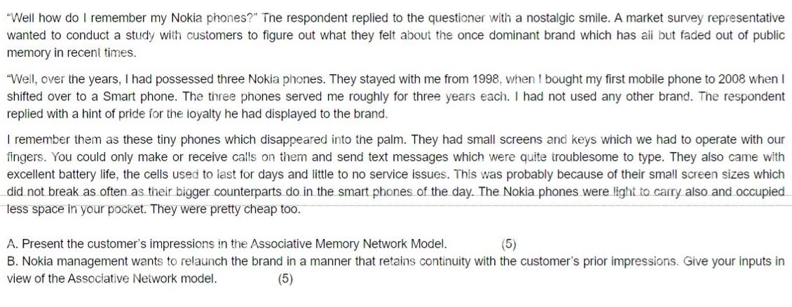 "Well how do I remember my Nokia phones?" The | Chegg.com