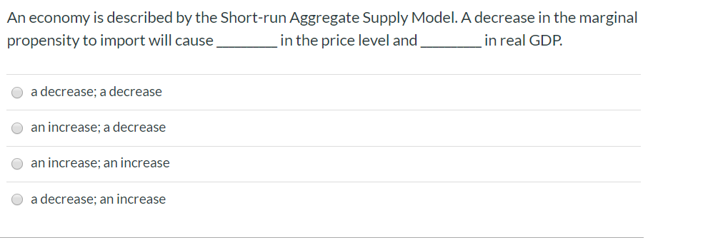 Solved An economy is described by the Short-run Aggregate | Chegg.com