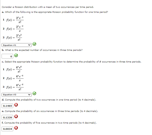 Solved Consider A Poisson Distribution With A Mean Of Two 