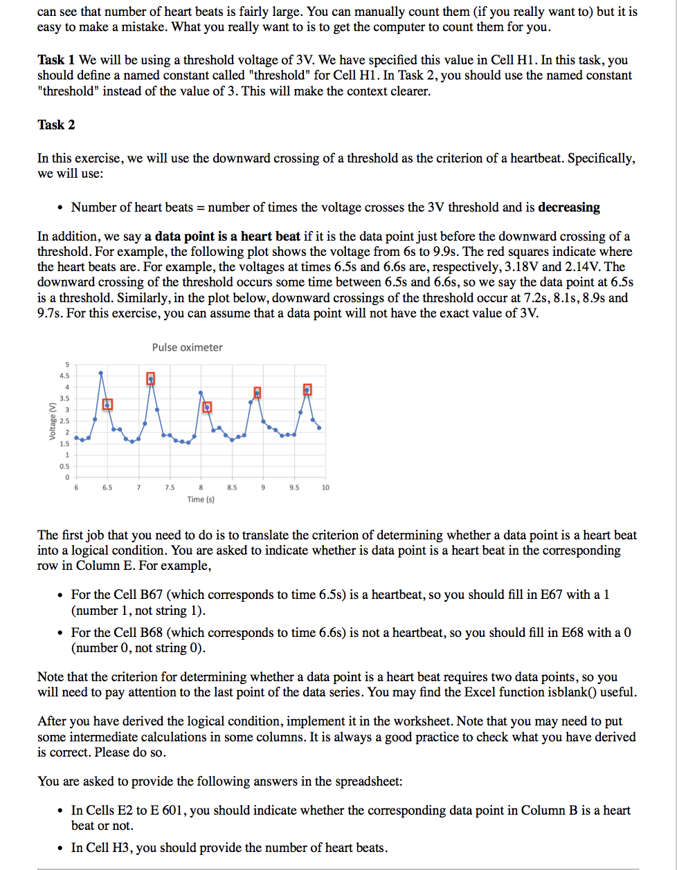 Solved Part B: Counting heart beats The worksheet Heart_Beat | Chegg.com