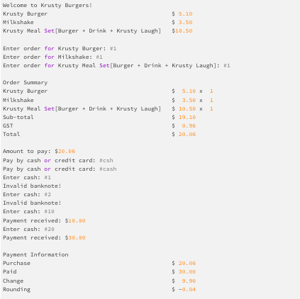 Solved I need to create this menu in python using the | Chegg.com
