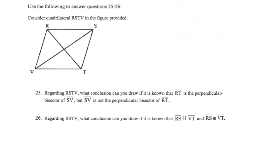 Solved Use the following to answer questions 25−26 : | Chegg.com