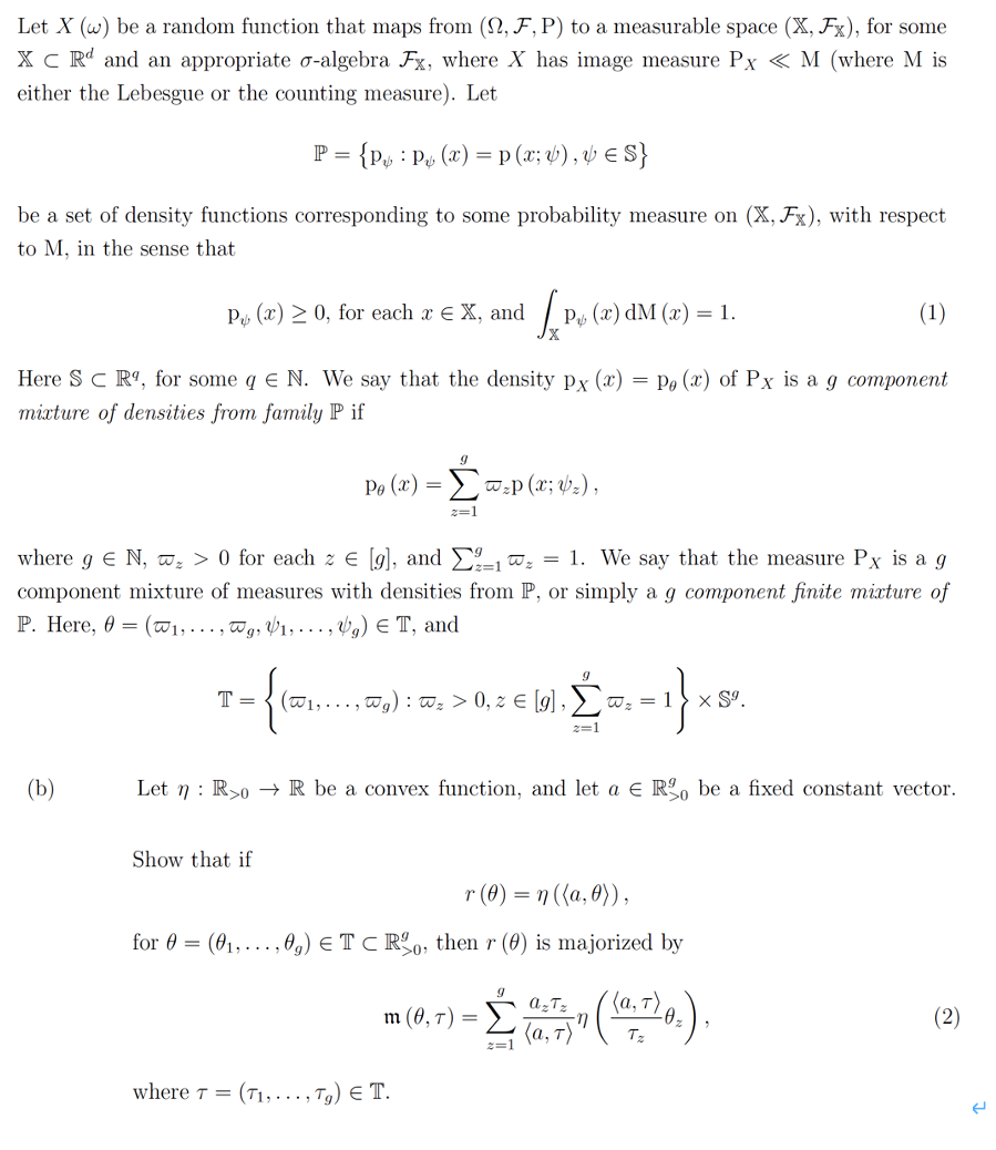 Let X(ω) be a random function that maps from (Ω,F,P) | Chegg.com