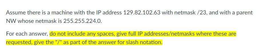 Solved Assume there is a machine with the IP address | Chegg.com