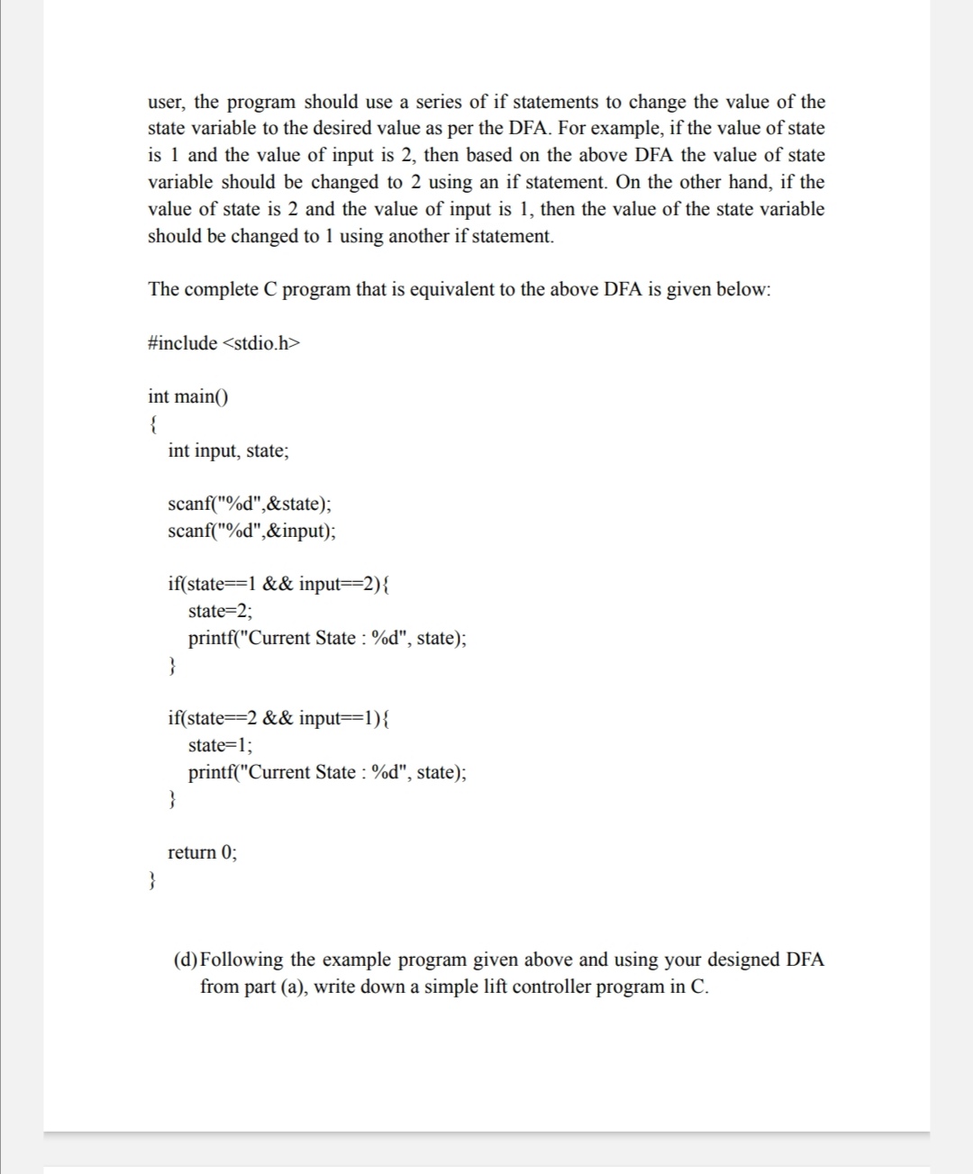 Solved Consider that you have been tasked to design a lift | Chegg.com