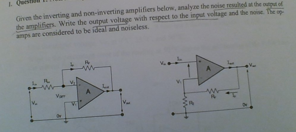 Non Inverting Node Vs Inverting Node Solved 1. Que Given the inverting and non-inverting | Chegg.com