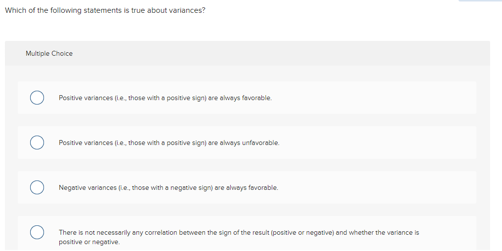Solved Which of the following statements is true about | Chegg.com