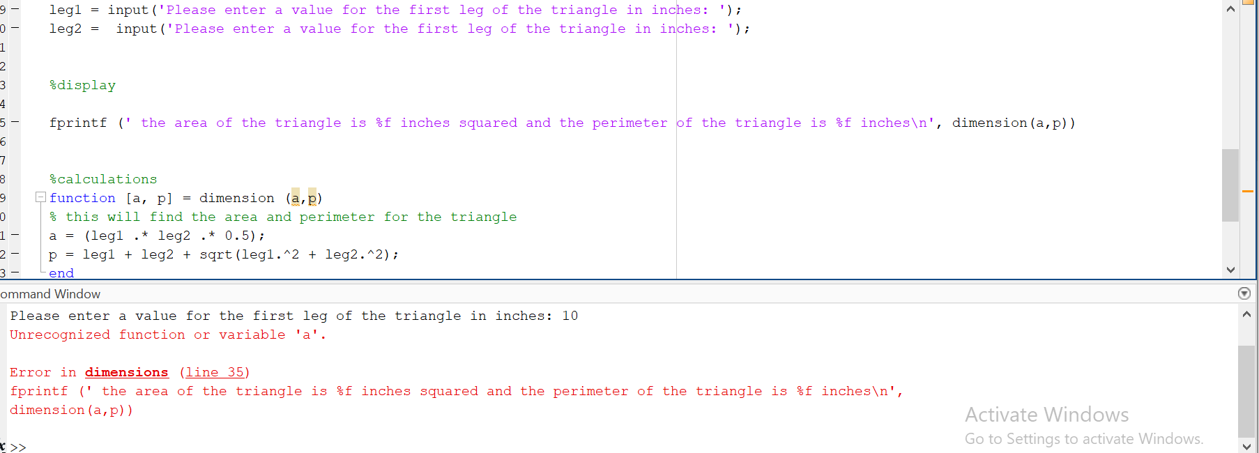 Solved Can someone explain how i can fix my MATLAB | Chegg.com