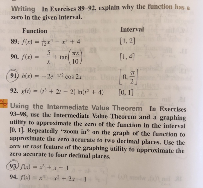 Solved Writing In Exercises 89-92, explain why the function | Chegg.com