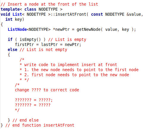 Solved C++ Hi, I need help to finish this last function of | Chegg.com