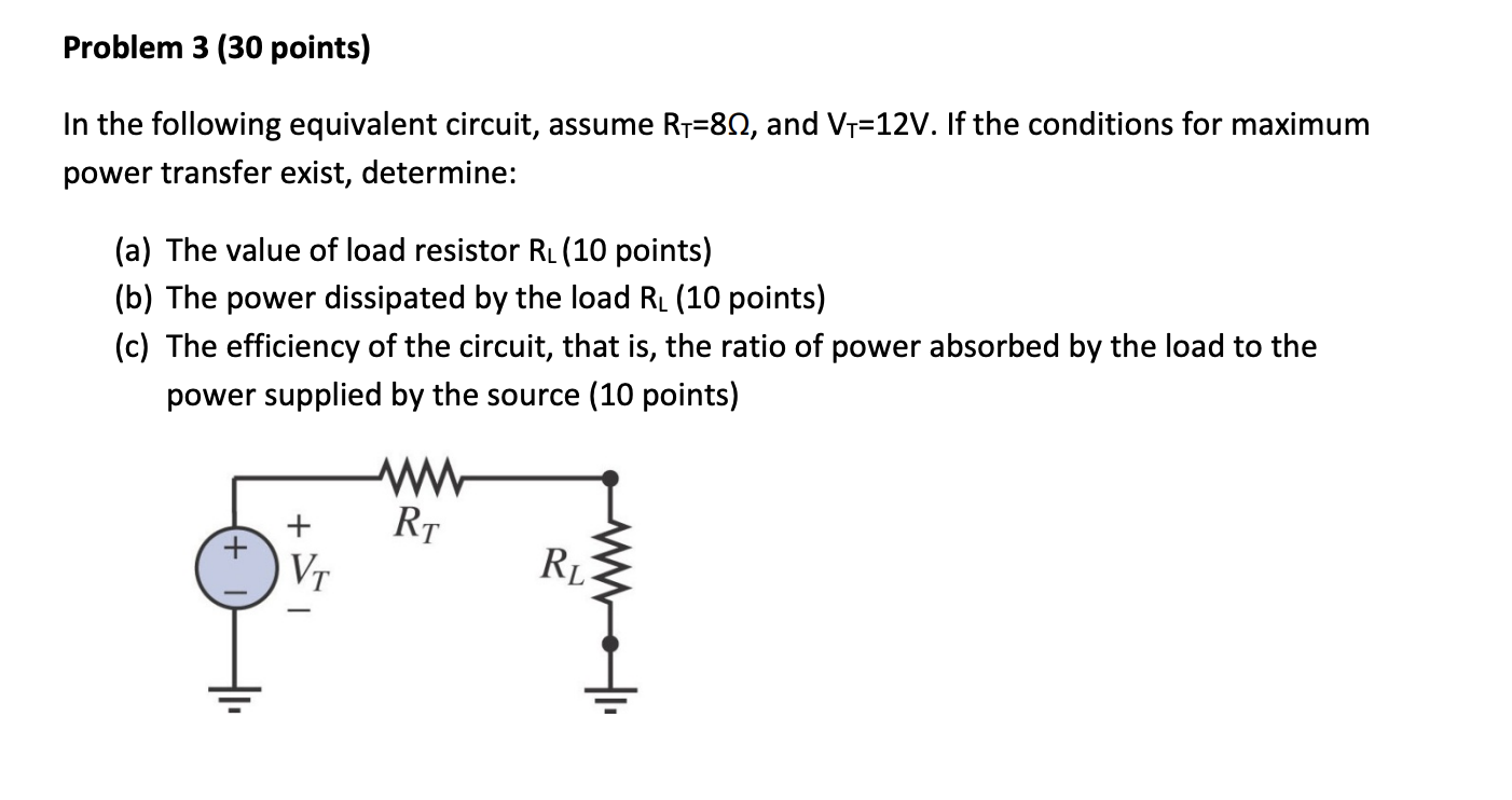 Solved Problem 3 (30 points) In the following equivalent | Chegg.com
